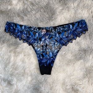 Victoria's Secret Black and Blue Lace Lingerie